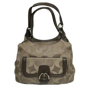 COACH CAMPBELL Signature Hobo Bag Khaki F24742